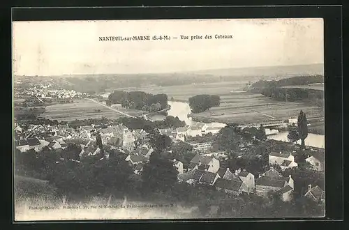 AK Nanteuil-sur-Marne, Vue prise des Coteaux