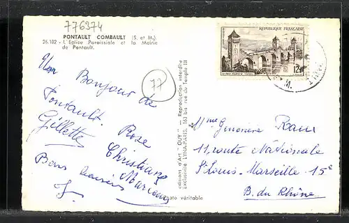 AK Pontault-Combault, L`Eglise Paroissiale et la Mairie de Pontault