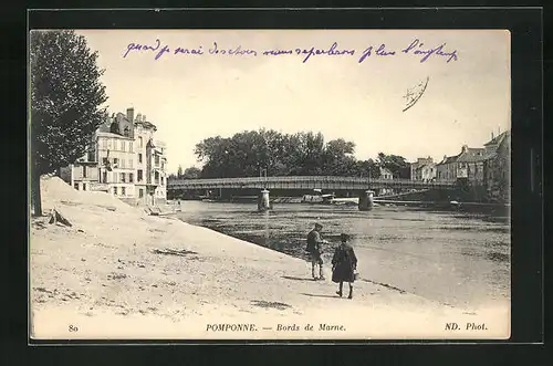 AK Pomponne, Bords de Marne