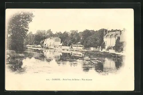 AK Samois, Petit bras de Seine, Vue Amont
