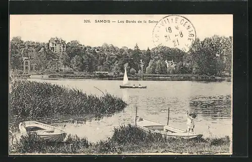 AK Samois, Les Bords de la Seine