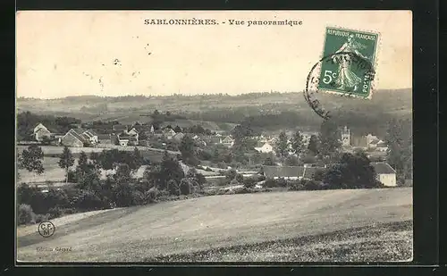 AK Sablonniéres, Vue panoramique