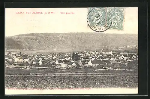 AK Saacy-sur-Marne, Vue générale