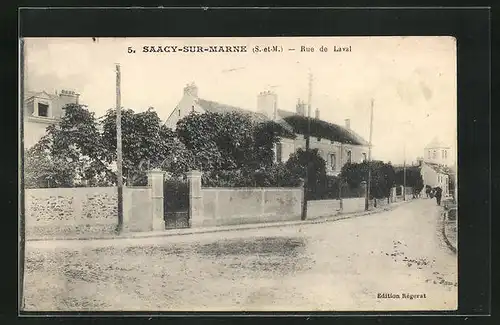 AK Saacy-sur-Marne, Rue de Laval