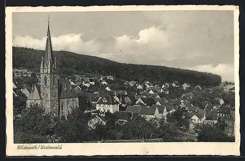 AK Wilsenroth /Ww., Ortsansicht mit Kirche aus der Vogelschau