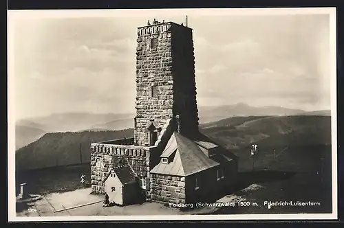 AK Feldberg /Schwarzw., Friedrich-Luisenturm mit Fernblick