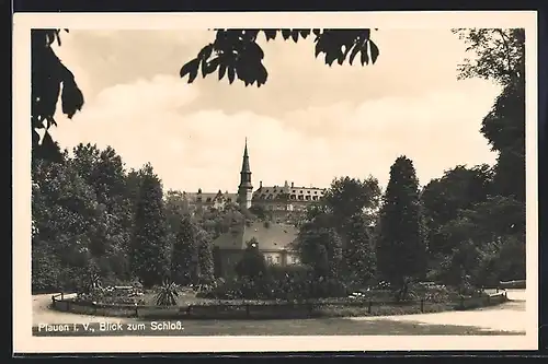 AK Plauen, Blick zum Schloss