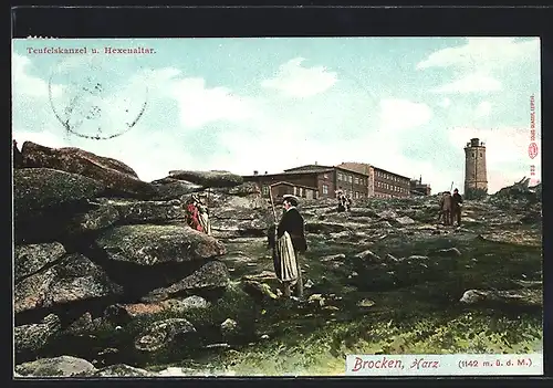 AK Brocken, Teufelskanzel und Hexenaltar auf dem Brocken