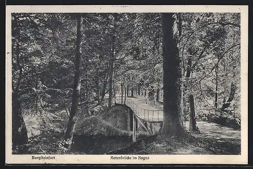 AK Burgsteinfurt, Kettenbrücke im Bagno