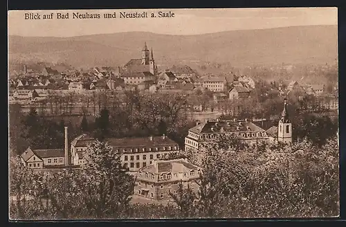 AK Neustadt /Saale, Ortsansicht mit Bad Neuhaus