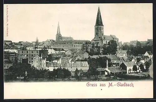 AK M.-Gladbach, Teilansicht aus der Vogelschau