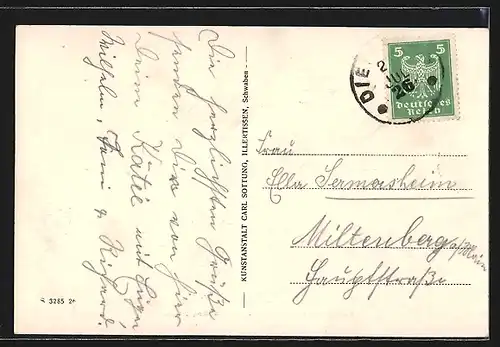 AK Bad Brandenburg a. Iller, Blick zum Kurhaus