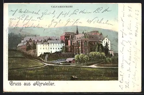 AK Ahrweiler, Kalvarienberg mit Ursulinenkloster, Ahrtal