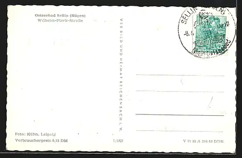 AK Sellin /Rügen, In der Wilhelm-Pieck-Strasse