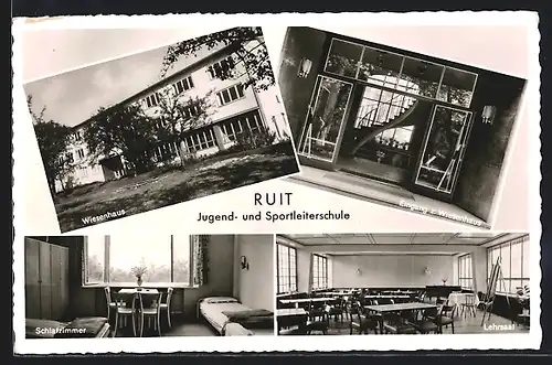 AK Ruit, Jugend- und Sportleiterschule, Wiesenhaus, Innenansichten Schlafzimmer und Lehrsaal