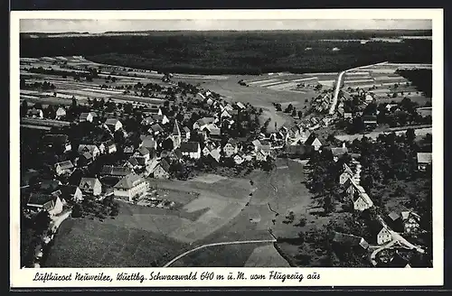 AK Neuweiler /Württbg. Schwarzwald, Ortsansicht vom Flugzeug aus