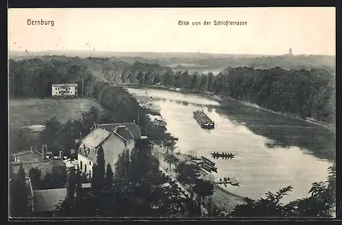 AK Bernburg, Blick von der Schlossterrasse