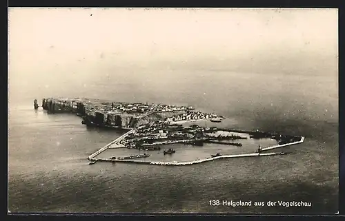 AK Helgoland, Ortsansicht aus der Vogelschau