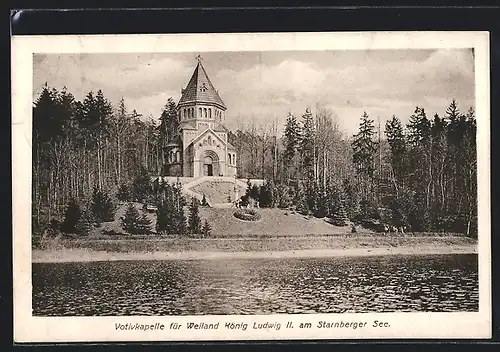 AK Starnberg /Starnbergersee, Votivkapelle für Weiland König Ludwig II.