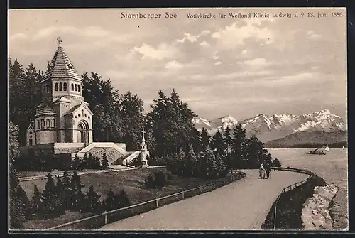 AK Starnberg, Die Votivkirche für König Ludwig II. am Starnberger See