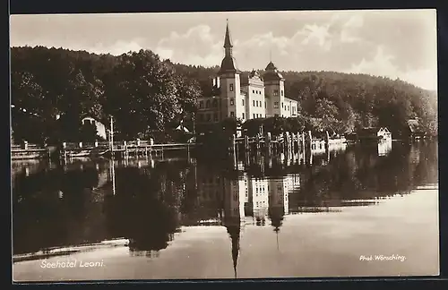 AK Leoni, Blick auf das Seehotel am Starnberger See