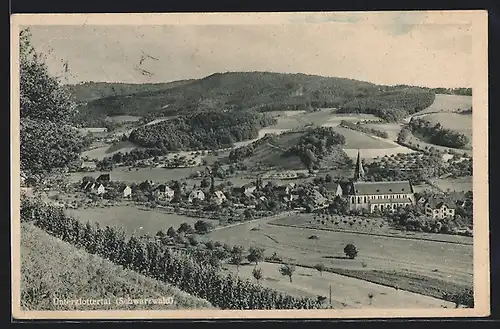 AK Unterglottertal /Schwarzwald, Ortspartie mit Kirche