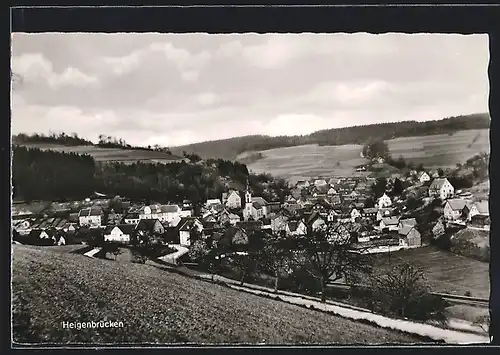 AK Heigenbrücken, Teilansicht mit Kirche