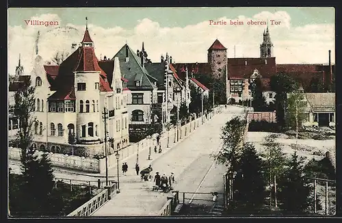 AK Villingen, Strassenpartie beim oberen Tor