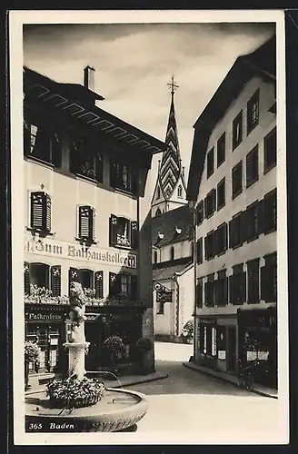 AK Baden, Gasthaus zum Rathauskeller