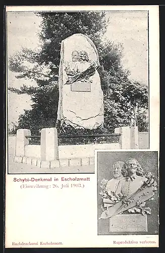 AK Escholzmatt, Am Schybi-Denkmal