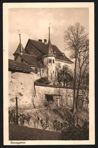 AK Bremgarten im Aargau, Blick auf grosses Gebäude