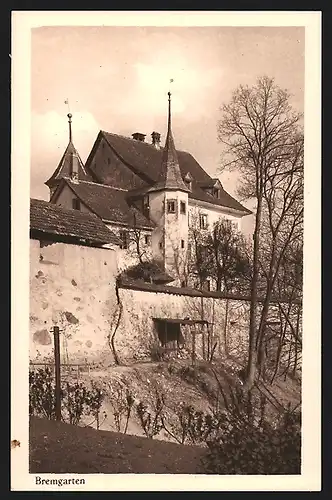 AK Bremgarten im Aargau, Ortspartie mit grossem Gebäude