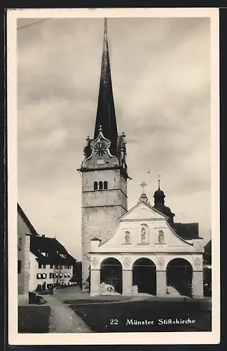 AK Münster, Blick auf die Stiftskirche