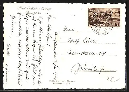 AK Rheinfelden, Hotel-Solbad 3 Könige