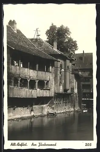 AK Erfurt, Am Junkersand mit kleiner Synagoge