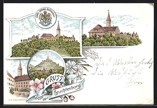 Lithographie Kahla, Auf der Leuchtenburg