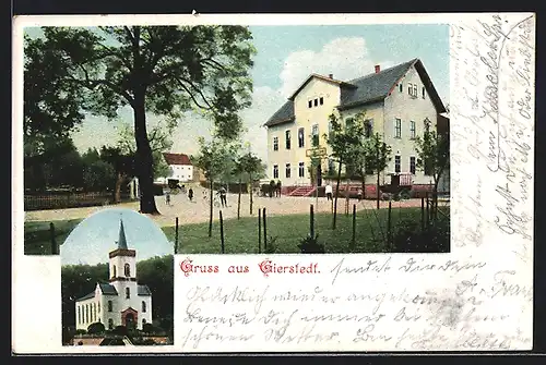 AK Gierstedt, Gasthaus, Kirche