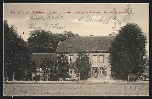 AK Elxleben a. Gera, Gasthof König von Preussen von Herm. Rudolph