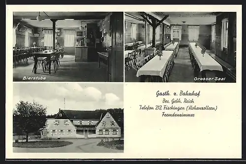 AK Fischingen /Hohenzollern, Gasthaus zum Bahnhof von G. Reich