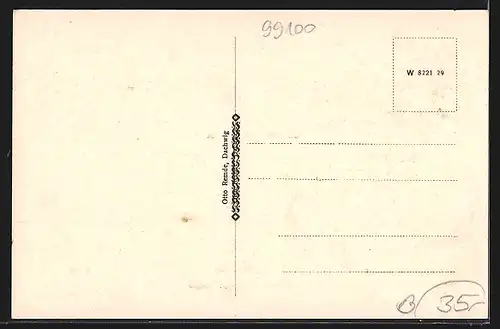 AK Dachwig /Kr. Erfurt, Geschäftshaus O. Remde, Kriegerdenkmal, Kirche, Totalansicht