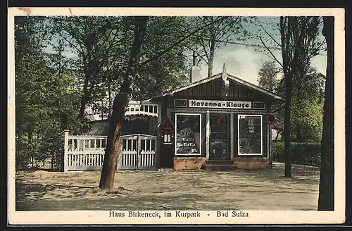 AK Bad Sulza, Haus Birkeneck im Kurpark, Havanna-Klause