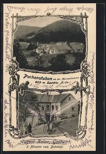 AK Puchenstuben an der Mariazellerbahn, Gasthaus August Koller