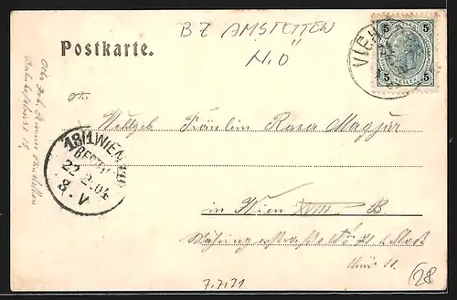 AK Viehdorf, Strassenpartie mit Hoffers Gasthof