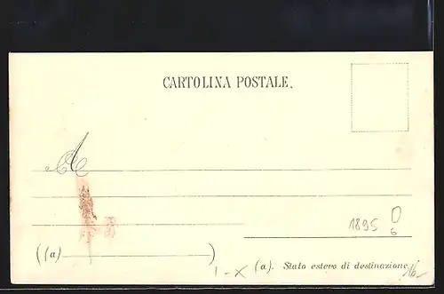 Lithographie Pallanza, Ortspartie, Villa am See, Blick über den Lago Maggiore