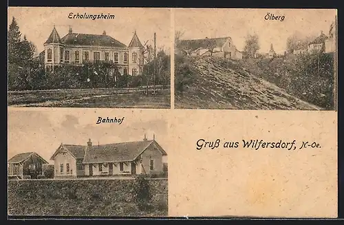 AK Wilfersdorf, Am Bahnhof, Erholungsheim, Ölberg
