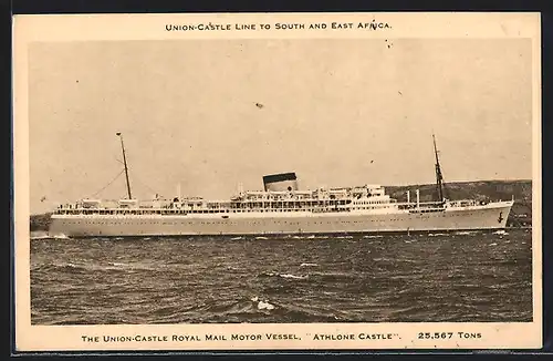 AK The Union-Castle Royal Mail Motor Vessel Athlone Castle