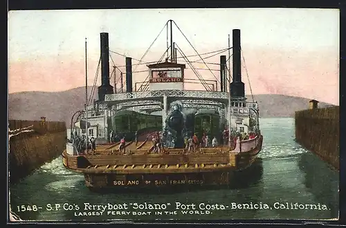 AK Port Costa-Benicia, California, S.P. Co`s Ferryboat Solano