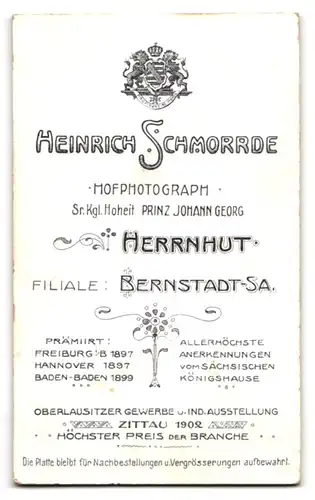 Fotografie Heinrich Schmorrde, Herrnhut, Junge im dunklen Anzug mit Bibel, Kommunion