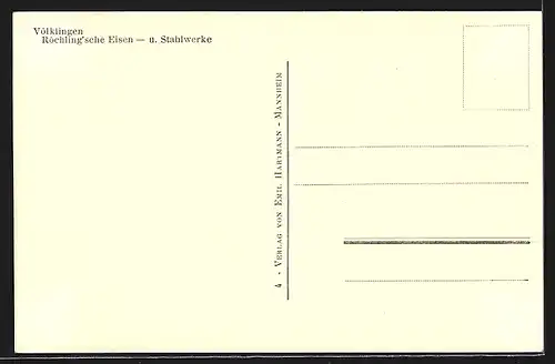 AK Völklingen, Röchling`sche Eisen- u. Stahlwerke