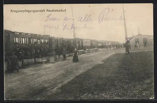 Foto-AK Neudietendorf, Ansicht der Kriegsverpflegungsanstalt